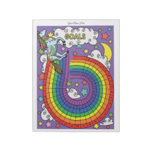 Unicorn Habit Tracker Custom Notepad