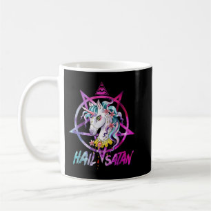 Unicorn Hail Satan Death Metal Rainbow Rave Men 67 Coffee Mug