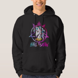 Unicorn Hail Satan Death Metal Rainbow Rave Men 67 Hoodie