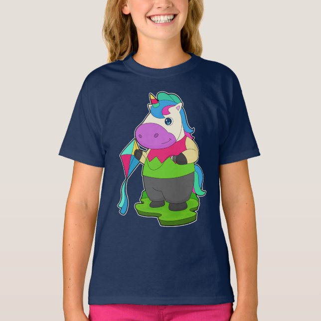 Unicorn Hang gliding Kite T-Shirt (Front)
