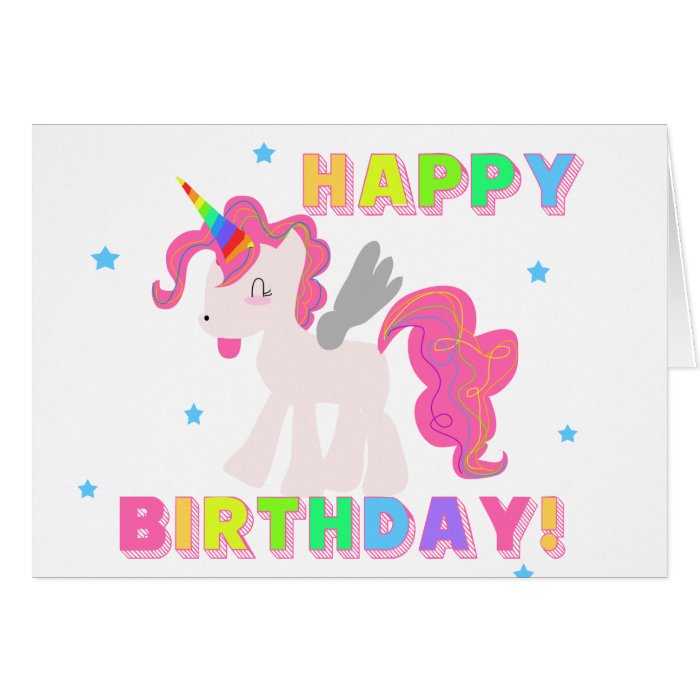 Unicorn HAPPY BIRTHDAY CARD FOR KIDS