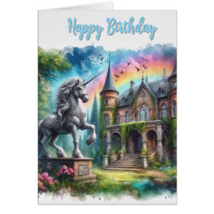 Unicorn Happy Birthday Friend Greeting Card