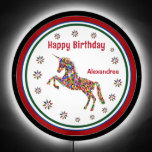 Unicorn Happy Birthday Glitter Sparkle Custom LED Sign<br><div class="desc">Unicorn Happy Birthday Glitter Sparkle Custom LED Sign is great to celebrate a great birthday. Wonderful for you or as a gift for that special person in your life. Personalize it with your information. It has a digital metal look. It will make a wonderful birthday gift.</div>