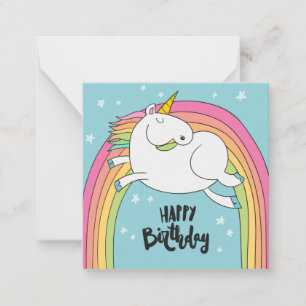 Unicorn Happy Birthday Note Card