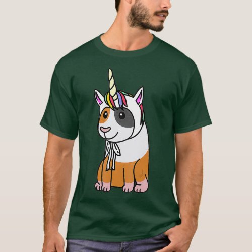 Unicorn Hat Guinea Pig Funny Pet T_Shirt