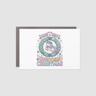 Unicorn Have a Very Unicorn Christmas Bold Typogra Car Magnet