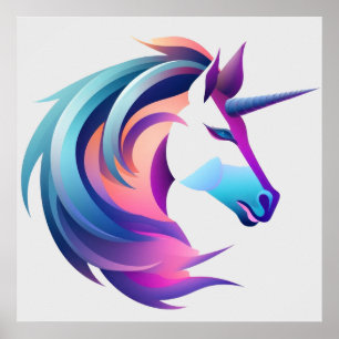 Unicorn Head Poster