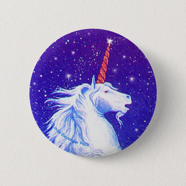Unicorn Head with Blue Button (Front)