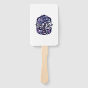 Unicorn Hexes Horses and Horns POD Ready POD Artwo Hand Fan