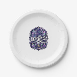 Unicorn Hexes Horses and Horns POD Ready POD Artwo Paper Plates