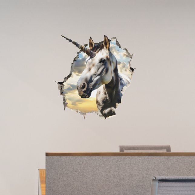 Unicorn Hole in Wall Decal (Office)