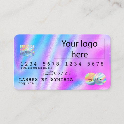Unicorn Holograph  Modern Credit Card Logo
