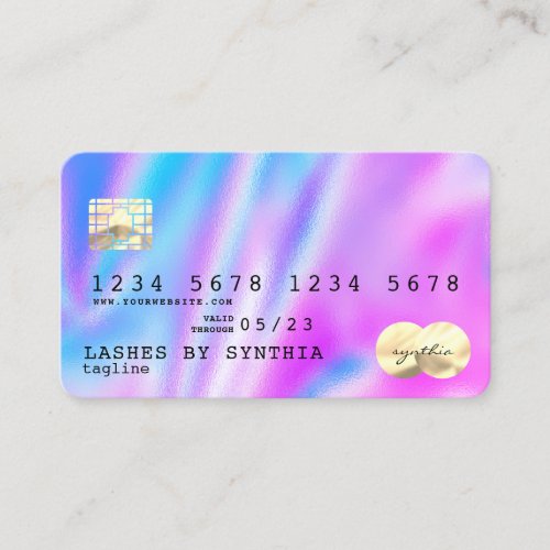 Unicorn Holograph  Modern Credit Card Style