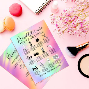 Unicorn Holographic Brows Aftercare Icon Business  Card
