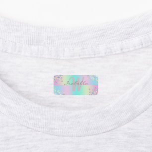 Unicorn Holographic Glitter Clothing Kids' Labels