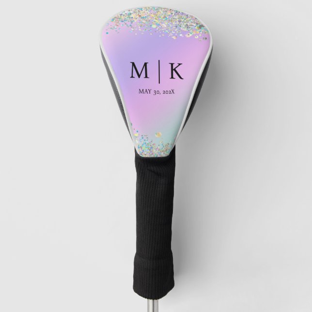 Unicorn holographic glitter golf head cover (Front)