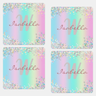 Unicorn Holographic Glitter Iron on Kids' Labels