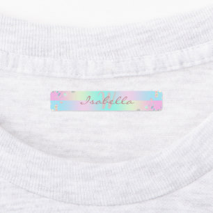 Unicorn Holographic Glitter Iron On Kids' Labels