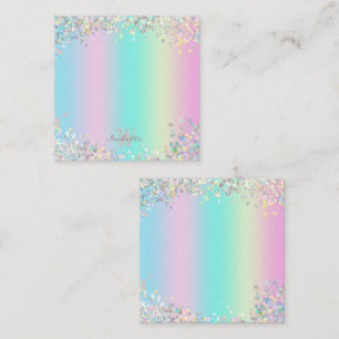 Unicorn Holographic Glitter Note Card