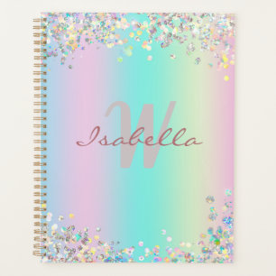 Unicorn Holographic Glitter Planner