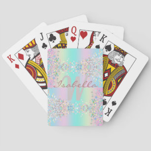 Unicorn Holographic Glitter Poker Cards