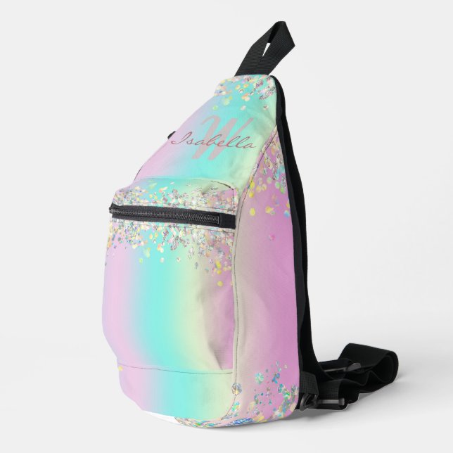 Unicorn Holographic Glitter Sling Bag (Right Corner)
