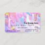 Unicorn Holographic Thick Glitter Drips Credit Business Card