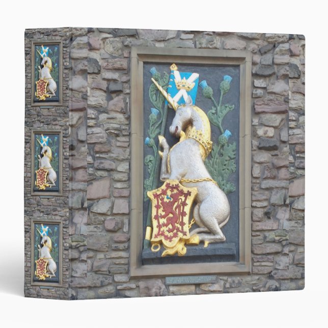 Unicorn, Holyrood Palace 3 Ring Binder (Front/Spine)