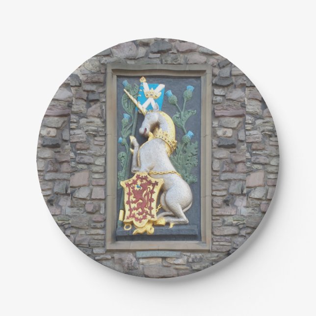 Unicorn, Holyrood Palace Paper Plates (Front)