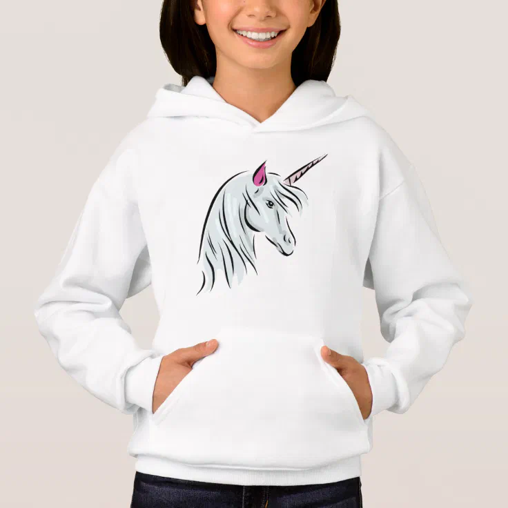 Unicorn Hoodie for Girls | Zazzle