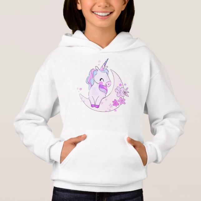 Unicorn Hoodie for Kids - Adorable Rainbow Dreams  (Front)
