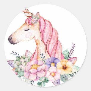 Unicorn hoodie trucker hat button watch classic round sticker