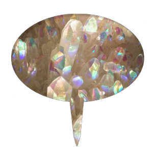 Unicorn Horn Aura Crystals Cake Topper