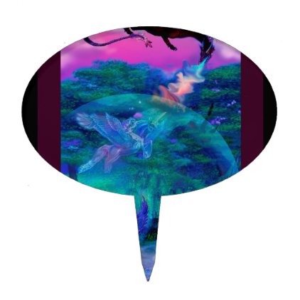 Unicorn horse angel dragon magic spell pony cake topper