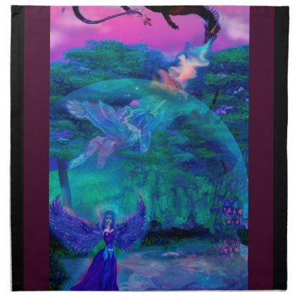 Unicorn horse angel dragon magic spell pony cloth napkin