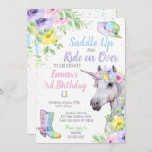 Unicorn Horse Birthday Invitation (Front/Back)