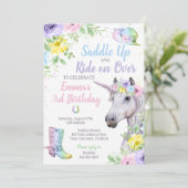 Unicorn Horse Birthday Invitation (Standing Front)