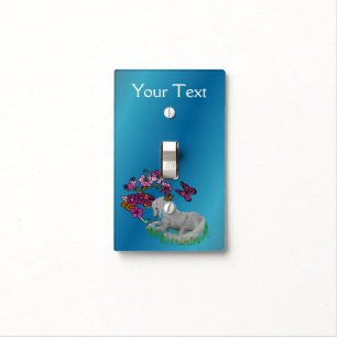 Unicorn Horse Butterflies Flowers Personalized Light Switch Cover