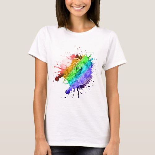 unicorn horse pony equine pegasus rainbow wings T_Shirt