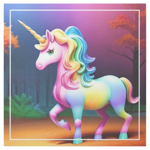 Unicorn Horse with Rainbow Colors  Gallery Wrap