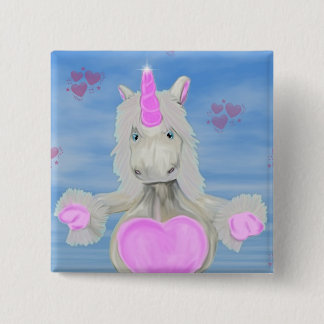 Unicorn Hug Pinback Button