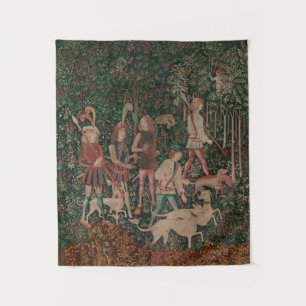 Unicorn Hunt Medieval Art - Hunt Begins Tapestry