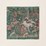Unicorn Hunt Medieval Art, Unicorn Defends Himself Scarf<br><div class="desc">Medieval unicorn tapestries depicting the hunt of a unicorn,  a mythological animal that symbolizes magic,  freedom,  joy,  and hope.
Artwork No. 4: The Unicorn Defends Himself</div>