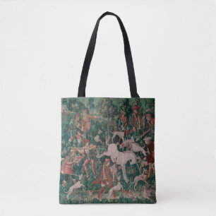 Unicorn Hunt Medieval Art, Unicorn Defends Himself Tote Bag