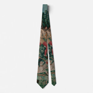 Unicorn Hunt Medieval Art - Unicorn Is Attacked Neck Tie