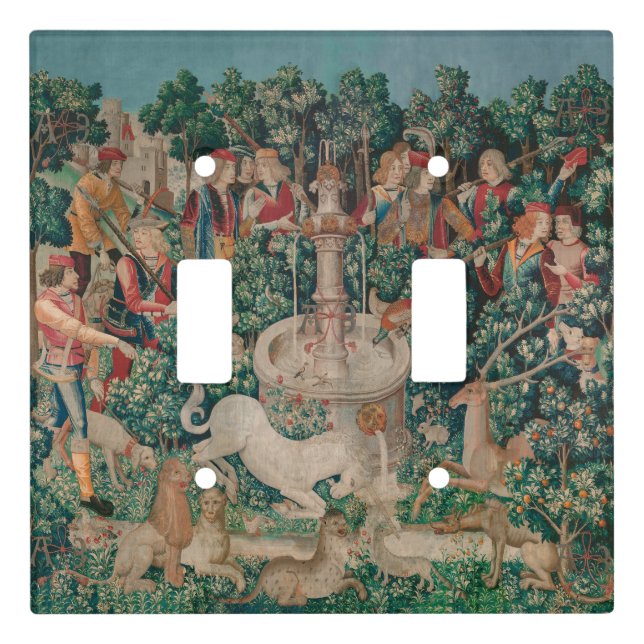 Unicorn Hunt Medieval Art - Unicorn Is Found Light Switch Cover (Front)
