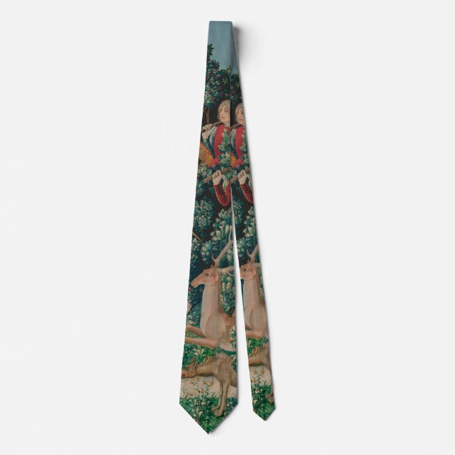 Unicorn Hunt Medieval Art - Unicorn Is Found Neck Tie (Front)