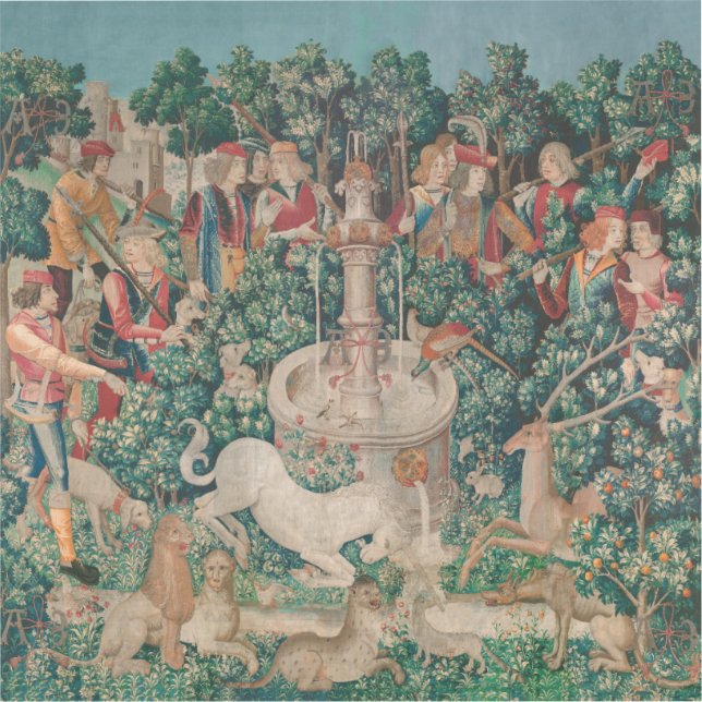 Unicorn Hunt Medieval Art - Unicorn Is Found Sticker (Front)