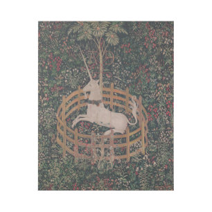 Unicorn Hunt Medieval Art - Unicorn Rests in Garde