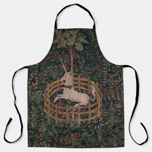 Unicorn Hunt Medieval Art - Unicorn Rests in Garde Apron